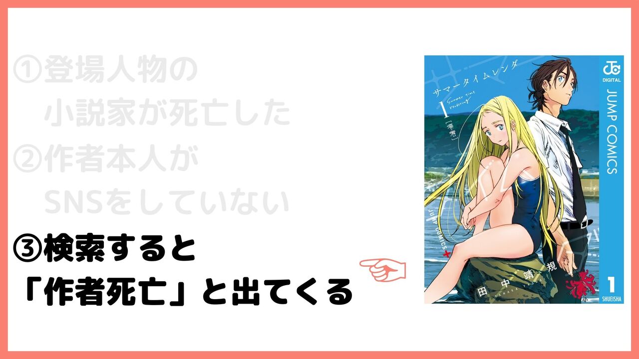 ③検索すると「作者死亡」と出てくる